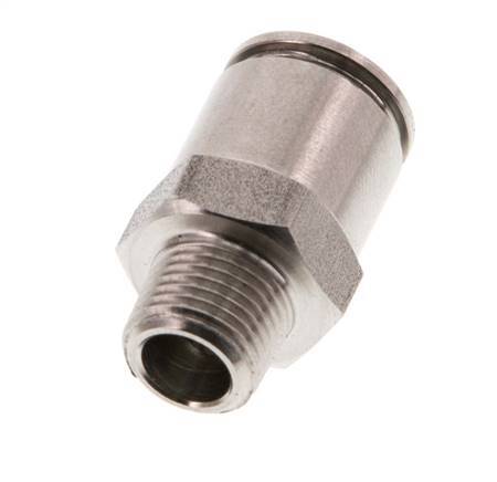 8mm x R1/8'' Push-in Fitting with Male Threads Stainless Steel FKM