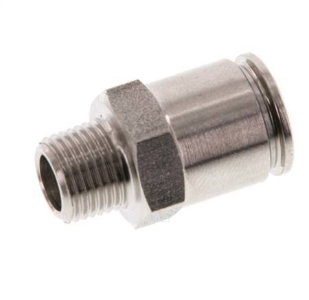 8mm x R1/8'' Push-in Fitting with Male Threads Stainless Steel FKM