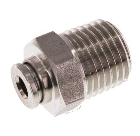 4mm x R1/4'' Push-in Fitting with Male Threads Stainless Steel FKM