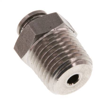 4mm x R1/4'' Push-in Fitting with Male Threads Stainless Steel FKM