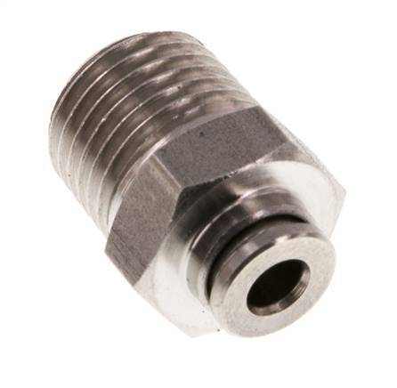 4mm x R1/4'' Push-in Fitting with Male Threads Stainless Steel FKM