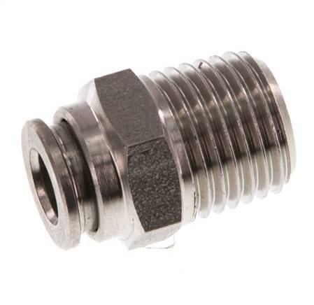 6mm x R1/4'' Push-in Fitting with Male Threads Stainless Steel FKM