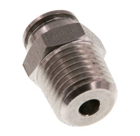 6mm x R1/4'' Push-in Fitting with Male Threads Stainless Steel FKM