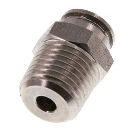 6mm x R1/4'' Push-in Fitting with Male Threads Stainless Steel FKM