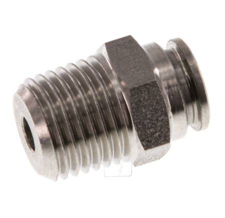 6mm x R1/4'' Push-in Fitting with Male Threads Stainless Steel FKM
