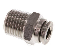 6mm x R1/4'' Push-in Fitting with Male Threads Stainless Steel FKM