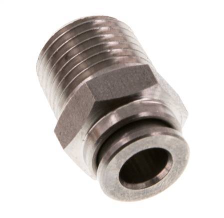 6mm x R1/4'' Push-in Fitting with Male Threads Stainless Steel FKM