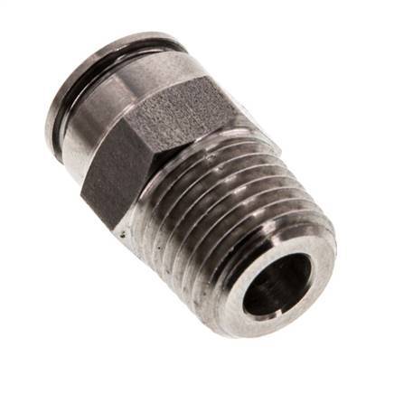 8mm x R1/4'' Push-in Fitting with Male Threads Stainless Steel FKM