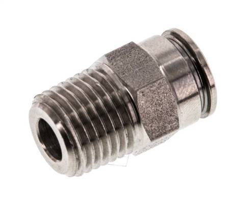 8mm x R1/4'' Push-in Fitting with Male Threads Stainless Steel FKM