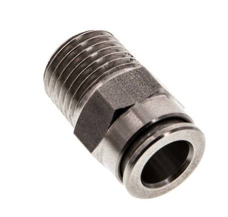 8mm x R1/4'' Push-in Fitting with Male Threads Stainless Steel FKM