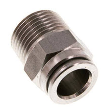 10mm x R3/8'' Push-in Fitting with Male Threads Stainless Steel FKM
