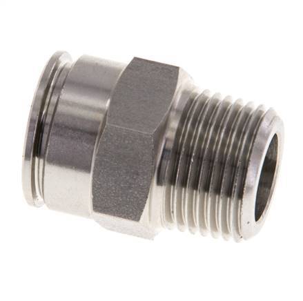12mm x R3/8'' Push-in Fitting with Male Threads Stainless Steel FKM