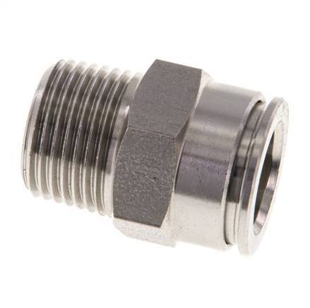 12mm x R3/8'' Push-in Fitting with Male Threads Stainless Steel FKM