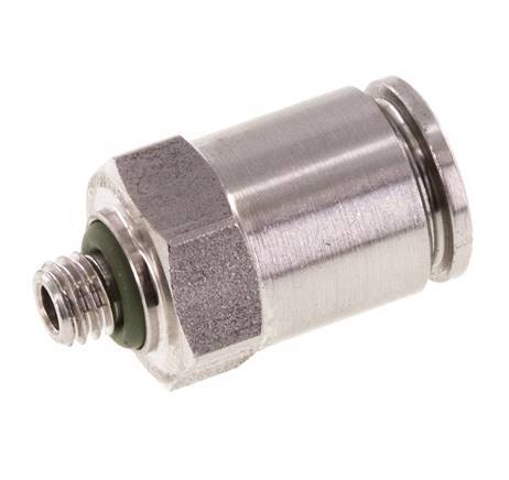 6mm x M 5 Push-in Fitting with Male Threads Stainless Steel FKM
