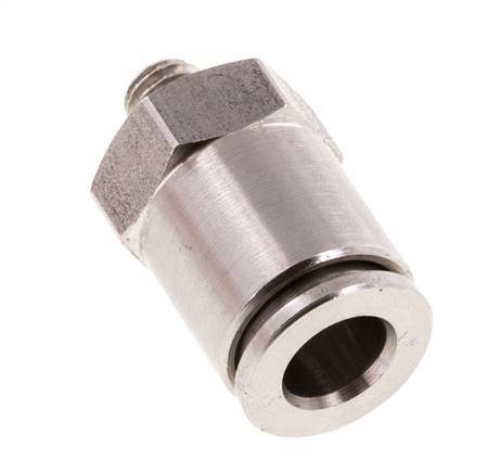 6mm x M 5 Push-in Fitting with Male Threads Stainless Steel FKM