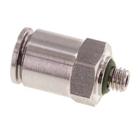 6mm x M 5 Push-in Fitting with Male Threads Stainless Steel FKM