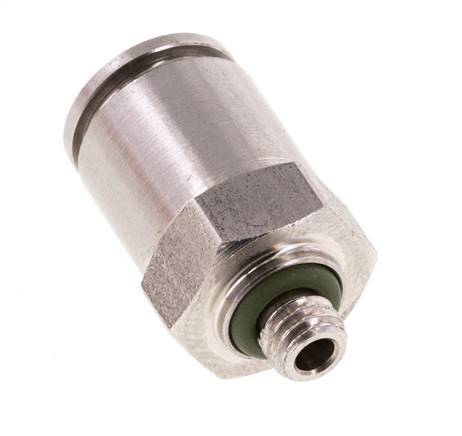 6mm x M 5 Push-in Fitting with Male Threads Stainless Steel FKM