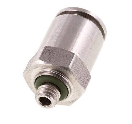 6mm x M 5 Push-in Fitting with Male Threads Stainless Steel FKM