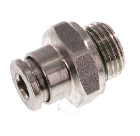 4mm x G1/8'' Push-in Fitting with Male Threads Stainless Steel FKM