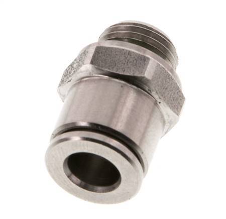 6mm x G1/8'' Push-in Fitting with Male Threads Stainless Steel FKM