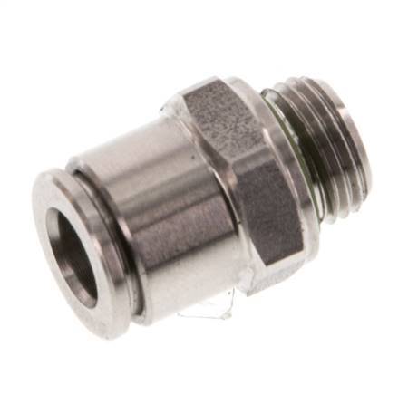 6mm x G1/8'' Push-in Fitting with Male Threads Stainless Steel FKM