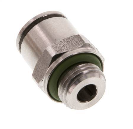 6mm x G1/8'' Push-in Fitting with Male Threads Stainless Steel FKM