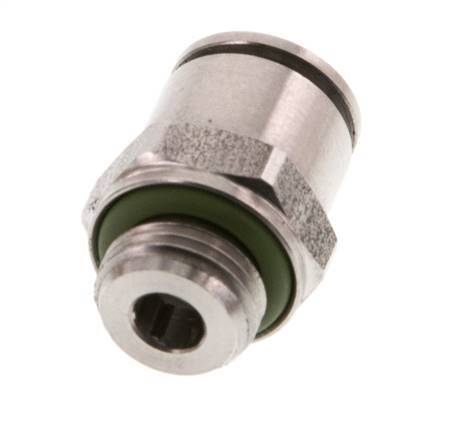 6mm x G1/8'' Push-in Fitting with Male Threads Stainless Steel FKM