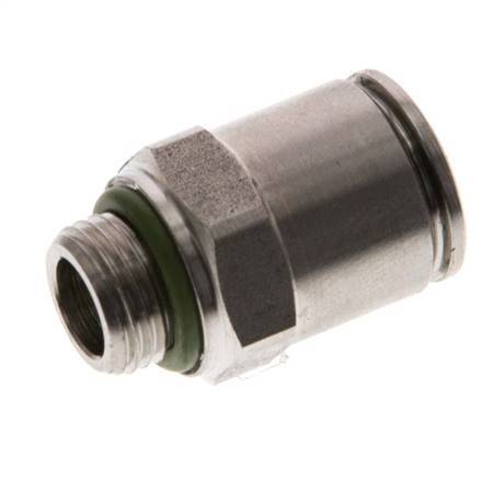 8mm x G1/8'' Push-in Fitting with Male Threads Stainless Steel FKM