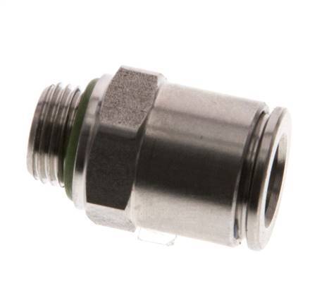 8mm x G1/8'' Push-in Fitting with Male Threads Stainless Steel FKM