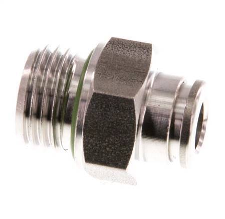6mm x G1/4'' Push-in Fitting with Male Threads Stainless Steel FKM