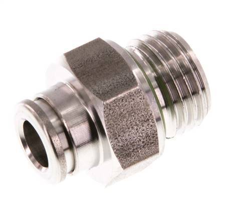 6mm x G1/4'' Push-in Fitting with Male Threads Stainless Steel FKM