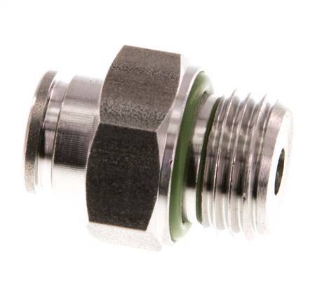 6mm x G1/4'' Push-in Fitting with Male Threads Stainless Steel FKM