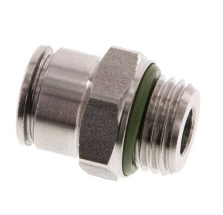 8mm x G1/4'' Push-in Fitting with Male Threads Stainless Steel FKM
