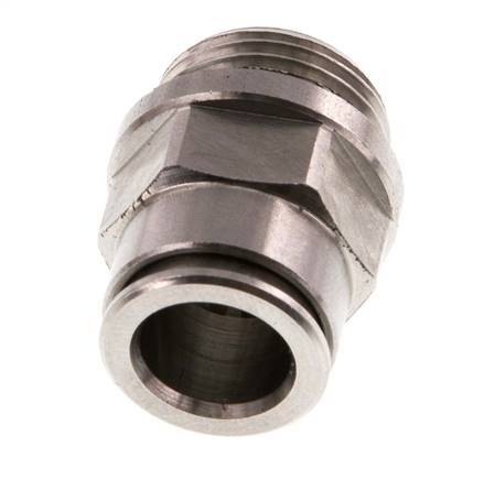 10mm x G3/8'' Push-in Fitting with Male Threads Stainless Steel FKM