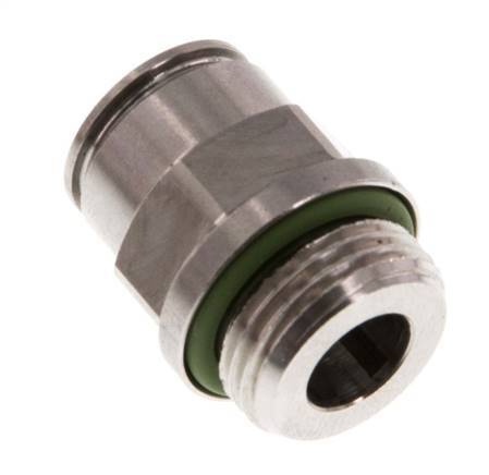 10mm x G3/8'' Push-in Fitting with Male Threads Stainless Steel FKM
