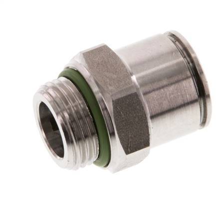 12mm x G3/8'' Push-in Fitting with Male Threads Stainless Steel FKM