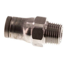 6mm x 1/8'' NPT Push-in Fitting with Male Threads Stainless Steel FKM