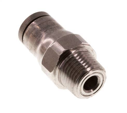6mm x 1/8'' NPT Push-in Fitting with Male Threads Stainless Steel FKM