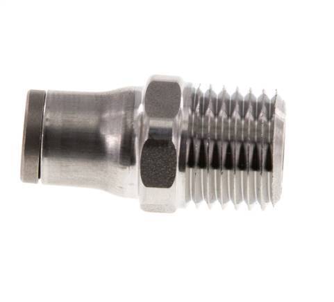 6mm x 1/4'' NPT Push-in Fitting with Male Threads Stainless Steel FKM