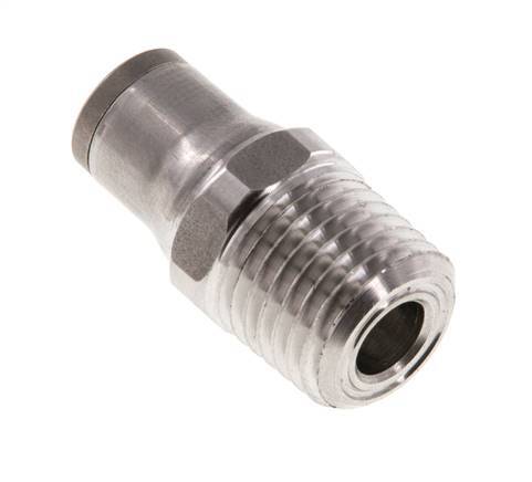 6mm x 1/4'' NPT Push-in Fitting with Male Threads Stainless Steel FKM