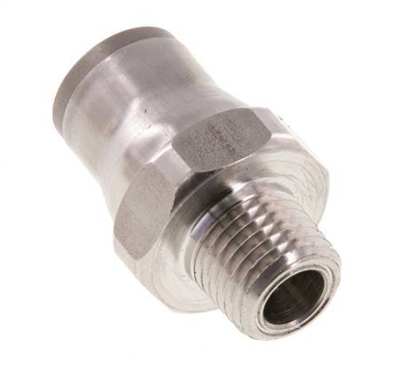 12mm x 1/4'' NPT Push-in Fitting with Male Threads Stainless Steel FKM