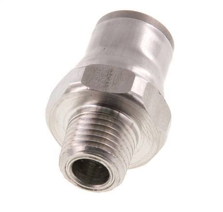 12mm x 1/4'' NPT Push-in Fitting with Male Threads Stainless Steel FKM