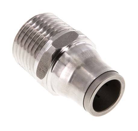 12mm x 1/2'' NPT Push-in Fitting with Male Threads Stainless Steel FKM