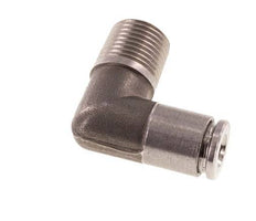 4mm x R1/8'' 90deg Elbow Push-in Fitting with Male Threads Stainless Steel FKM