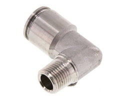 8mm x R1/8'' 90deg Elbow Push-in Fitting with Male Threads Stainless Steel FKM