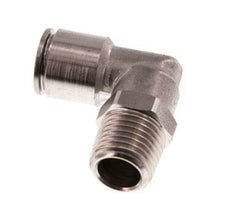 8mm x R1/4'' 90deg Elbow Push-in Fitting with Male Threads Stainless Steel FKM Rotatable