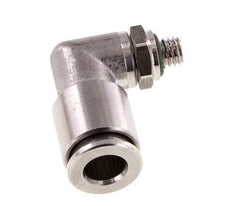 6mm x M 5 90deg Elbow Push-in Fitting with Male Threads Stainless Steel FKM Rotatable