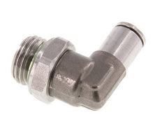 4mm x G1/4'' 90deg Elbow Push-in Fitting with Male Threads Stainless Steel FKM Rotatable