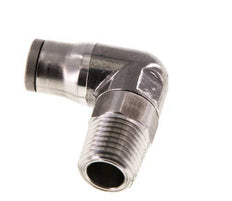 8mm x 1/4'' NPT 90deg Elbow Push-in Fitting with Male Threads Stainless Steel FKM Rotatable