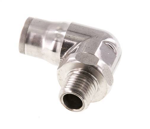 12mm x 1/4'' NPT 90deg Elbow Push-in Fitting with Male Threads Stainless Steel FKM Rotatable